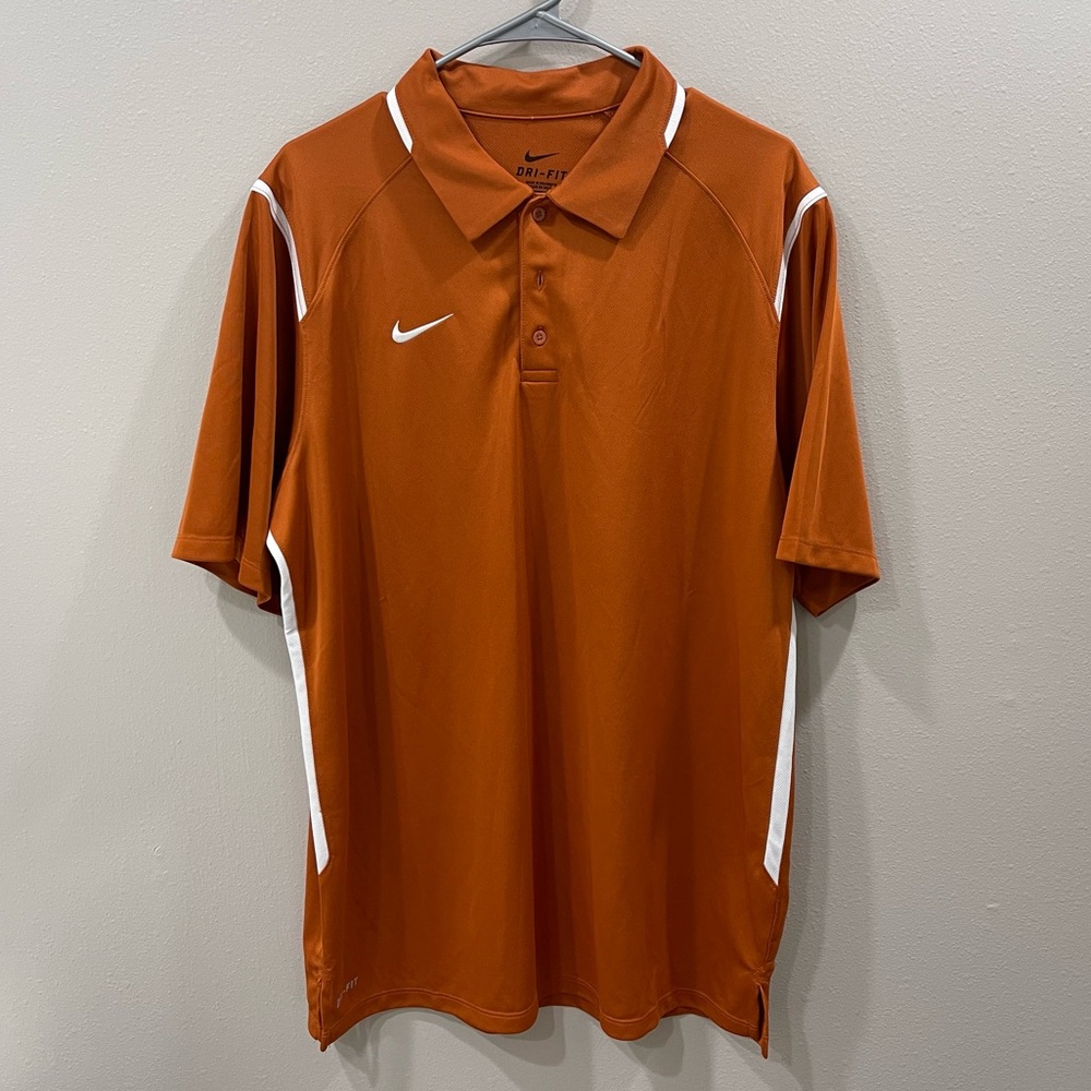 Nike Dri Fit Polo Large Orange